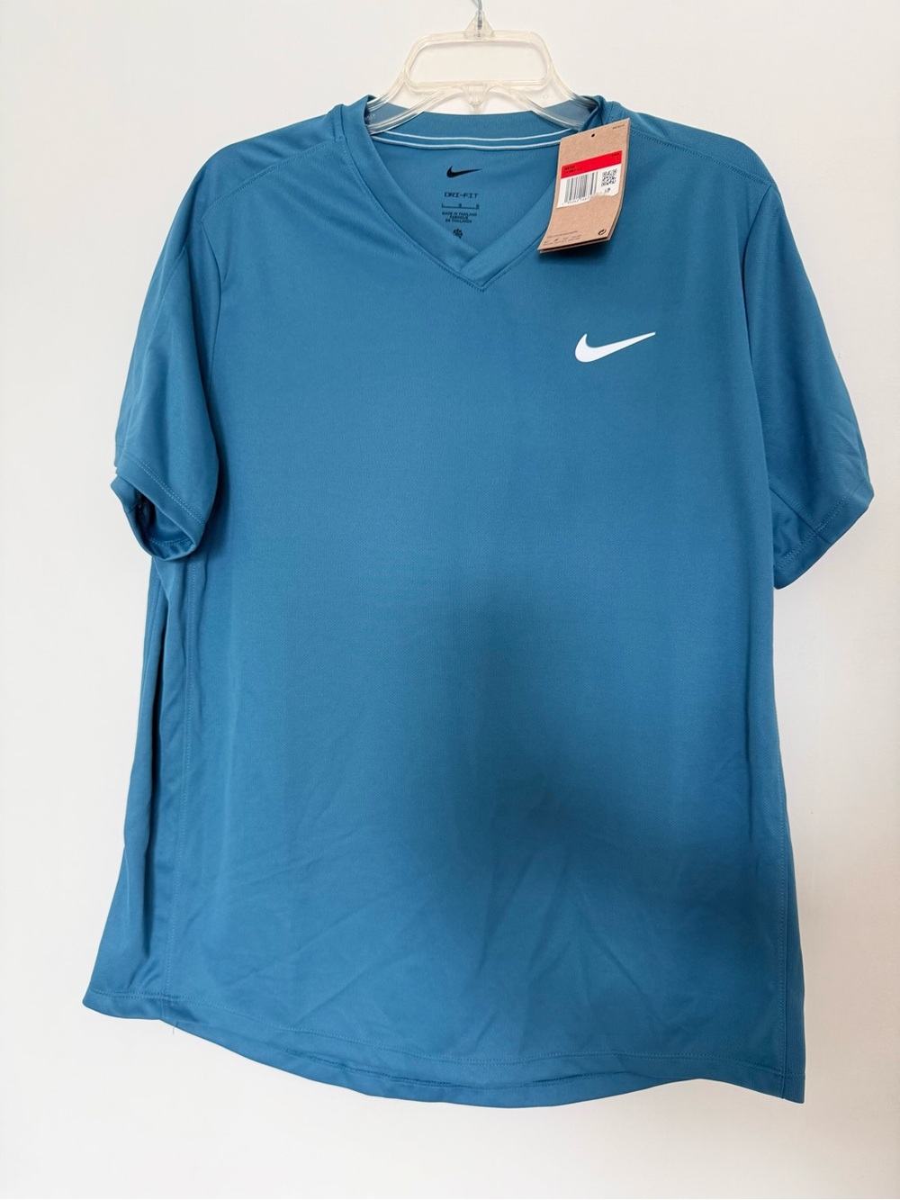 Nike Men’s Teal Blue Dri-FIT V-Neck Performance Tee